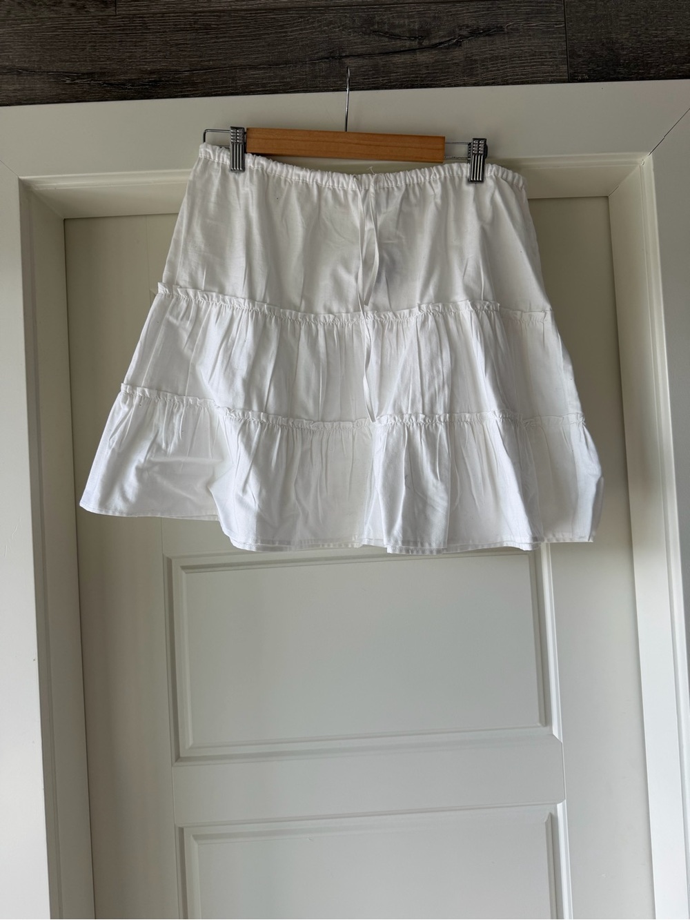 Sunday Best Macaron White Tiered A-Line Skirt